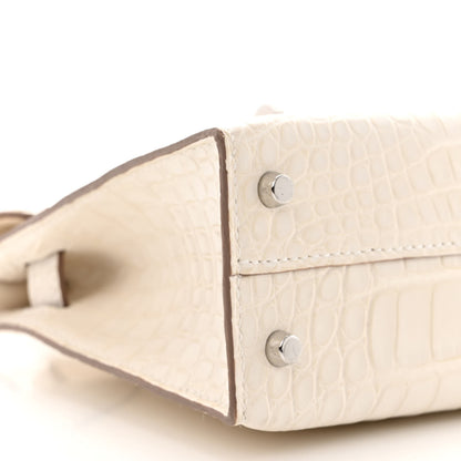 Hermes Matte Alligator Mini Kelly Sellier 20 Beton 9 of 12