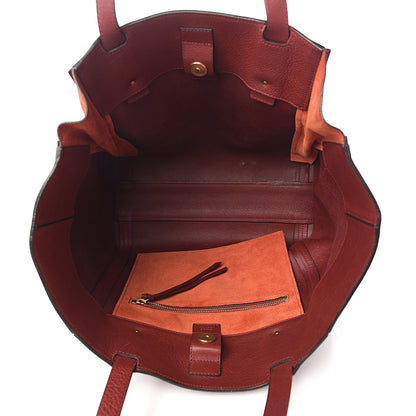 Chloe Smooth Calfskin Medium Milo Shopping Tote Sienna Red 4 of 7