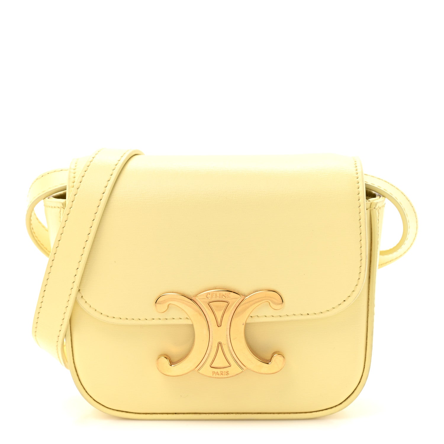Celine Shiny Calfskin Mini Triomphe Pollen 1 of 16
