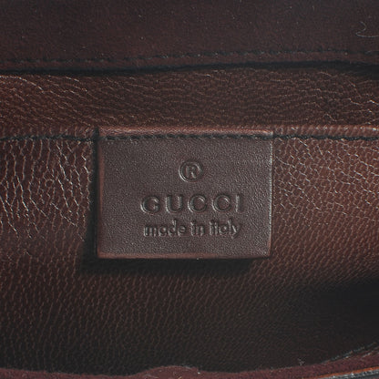 Gucci Suede Studded Horsebit Clutch Bag Burgundy 6 of 7