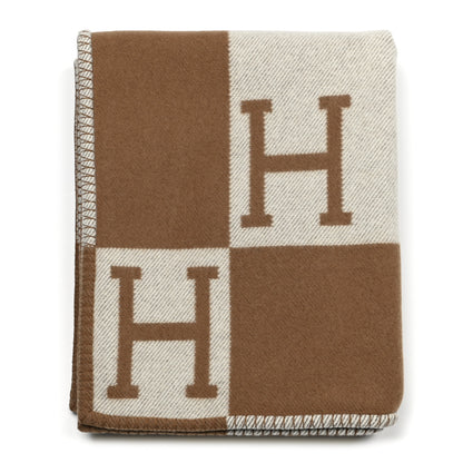Hermes Wool Cashmere Avalon Blanket Ecru Camel 1 of 3