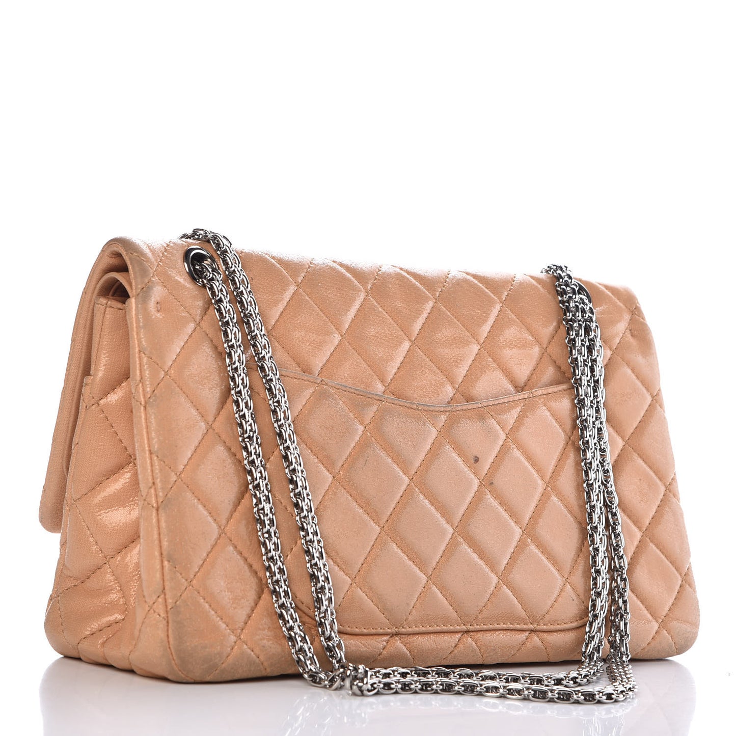 Iridescent Calfskin Quilted 2.55 Reissue 227 Flap Beige