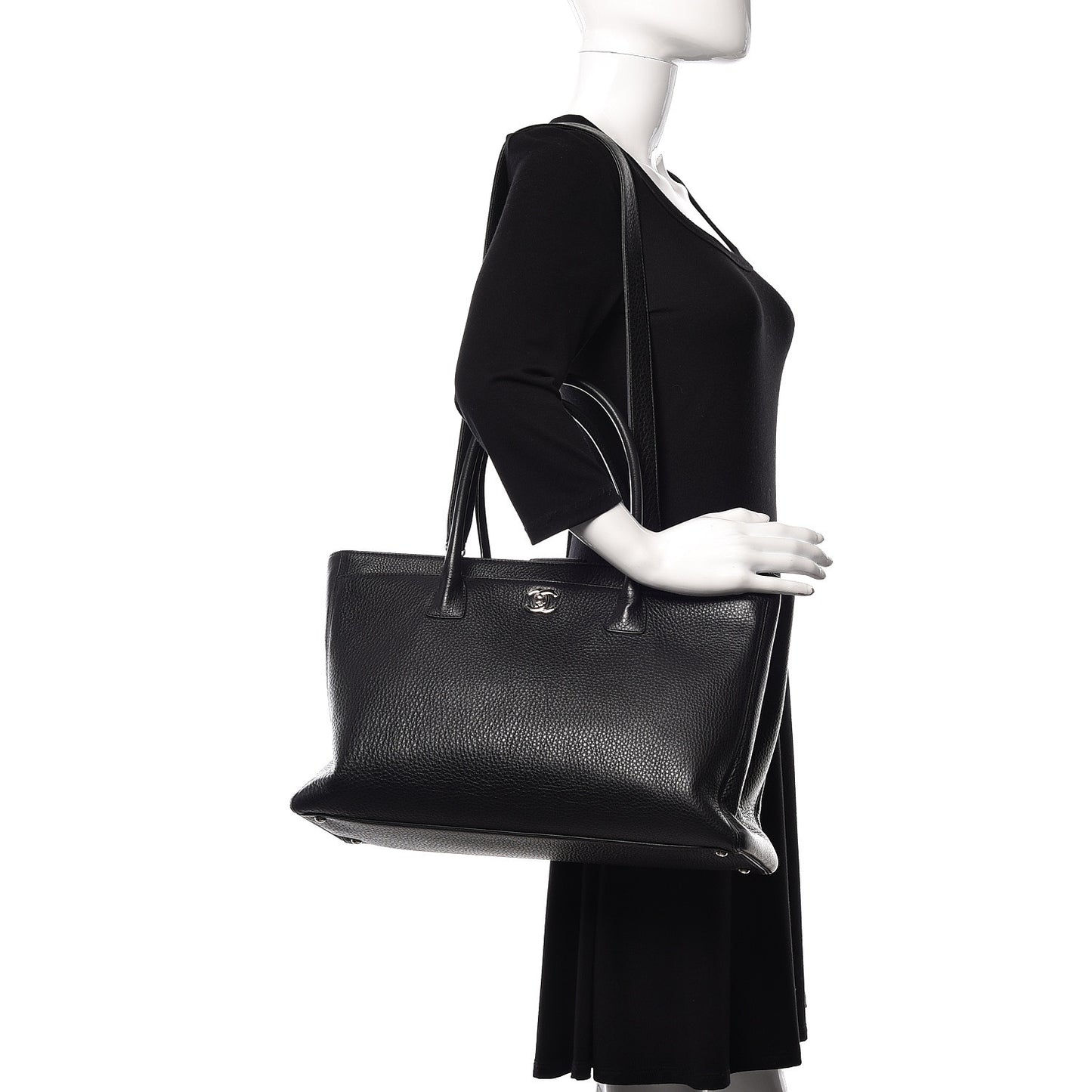 Deerskin Cerf Executive Shopper Tote Black