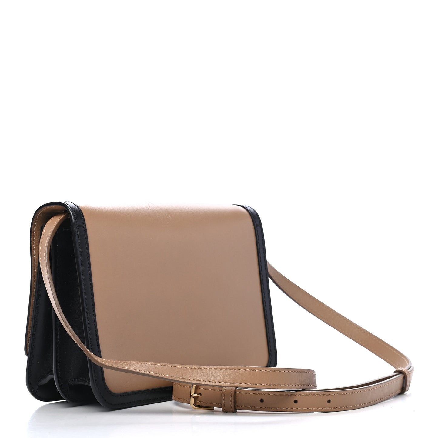 Calfskin Small TB Envelope Clutch Bag Malt Brown