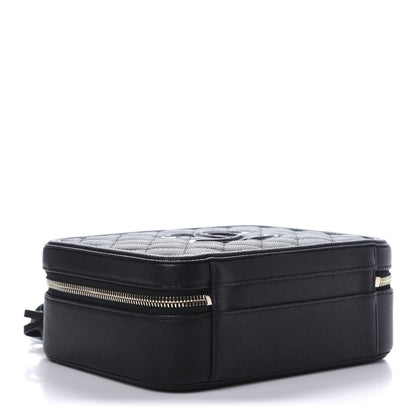 Chanel Caviar Quilted Medium CC Filigree Vanity Case Black 4 of 10
