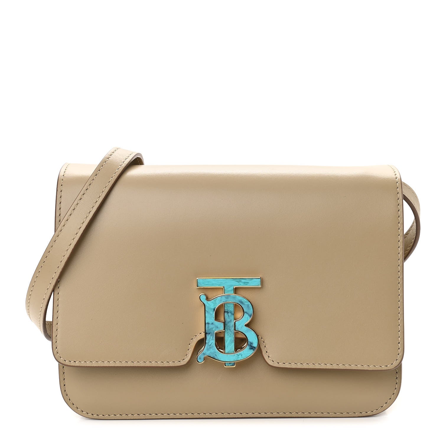 Burberry Calfskin Small TB Bag Honey 1 of 8