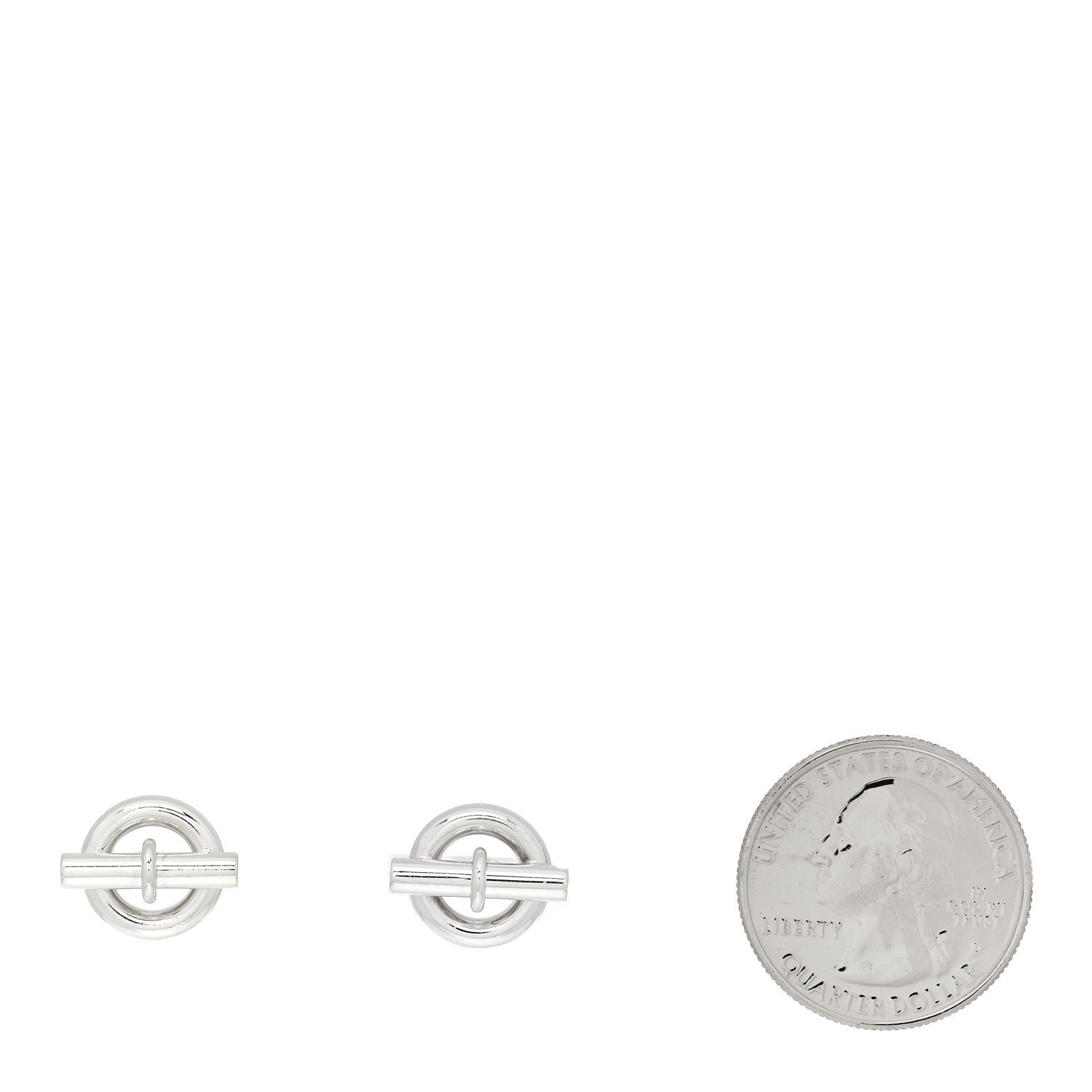 Hermes Sterling Silver Mini Chaine D'Ancre Earrings 2 of 5