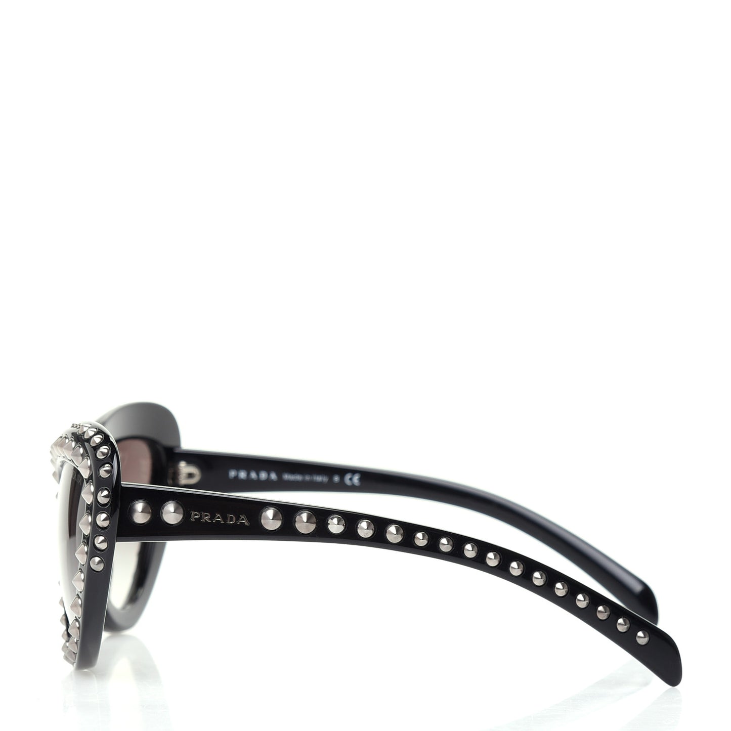 Acetate Studded Ornate Cat Eye Sunglasses SPR 31Q Black