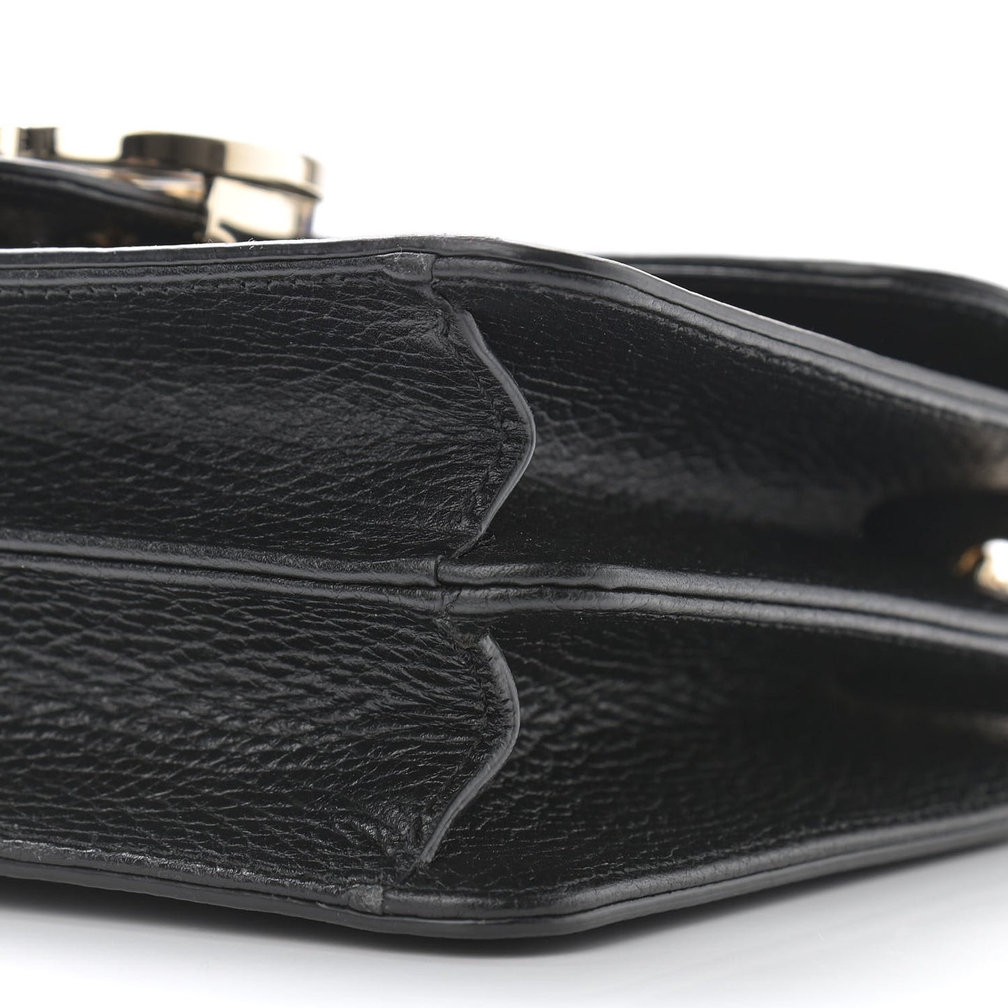 Dollar Calfskin Small Interlocking G Shoulder Bag Black