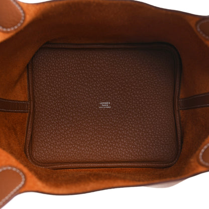 Hermes Taurillon Clemence Picotin Lock 22 MM Gold 5 of 13