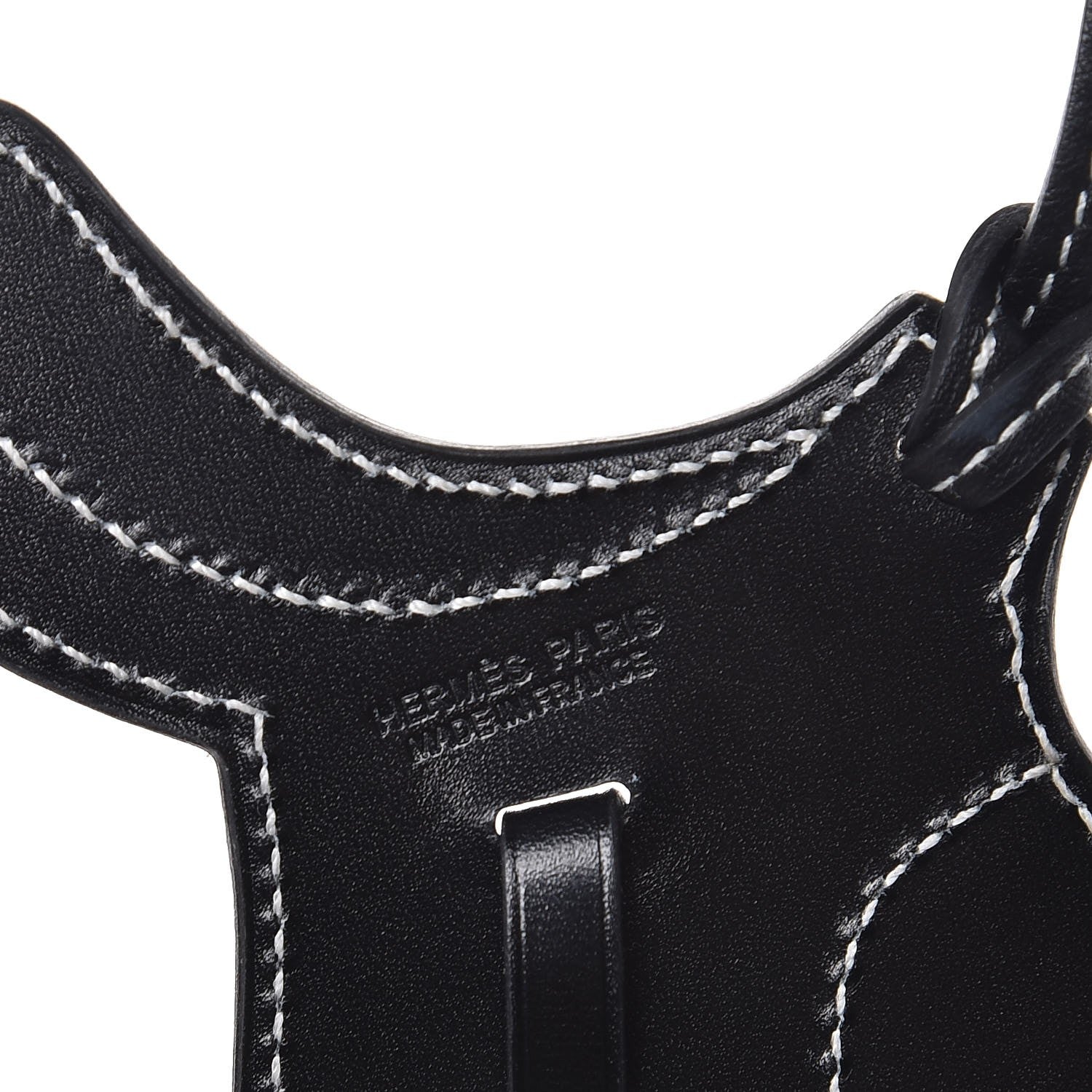 Hermes Box Paddock Selle Horse Saddle Bag Charm Black 3 of 4