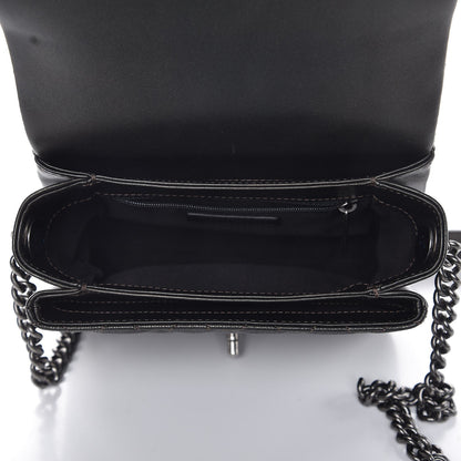 Chanel Metallic Goatskin Quilted Small Rock In Rome Flap Charcoal 5 of 7
