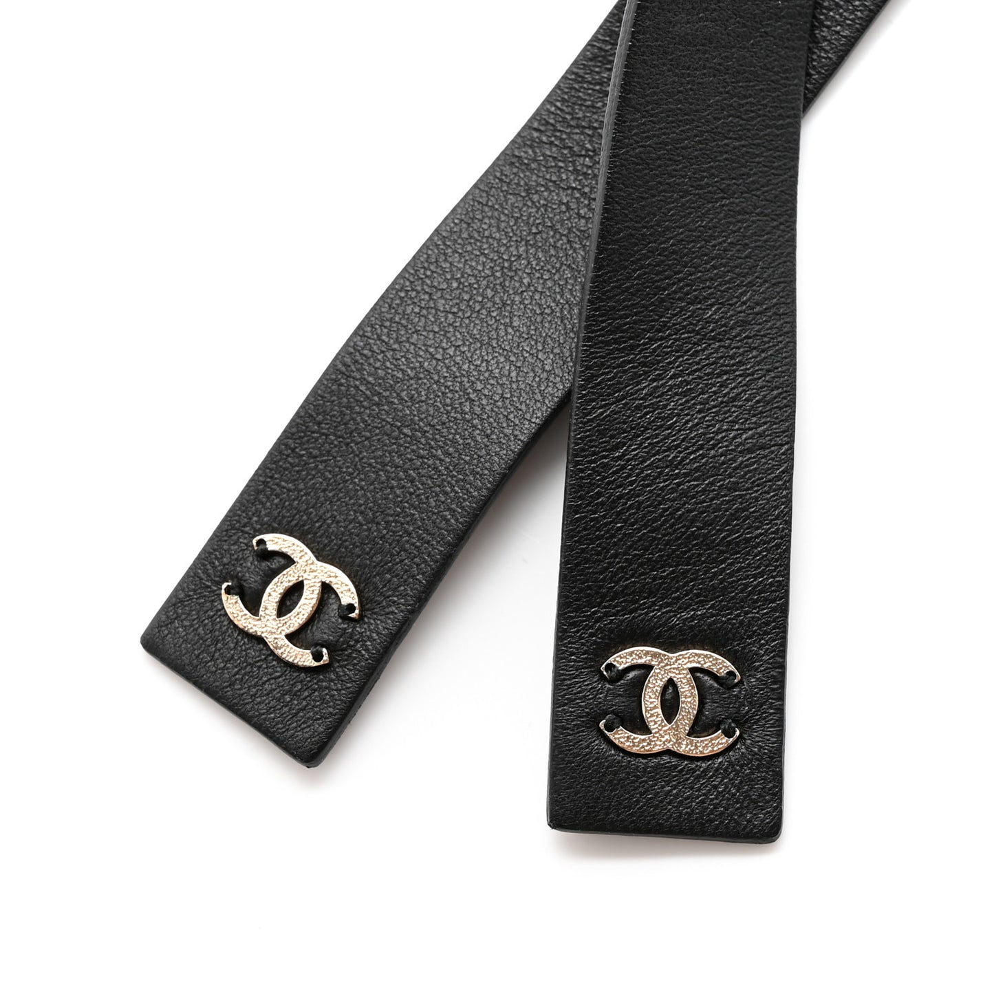 Lambskin Chain CC Bow Belt XS Black