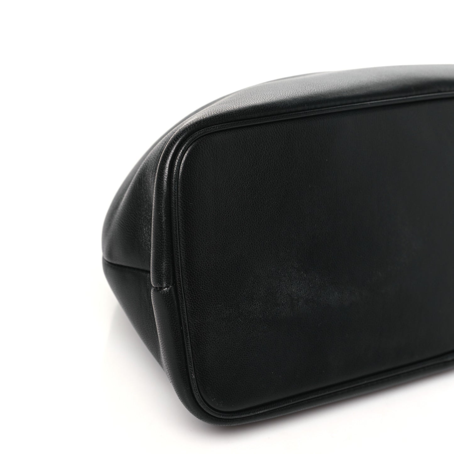 Lambskin Le Calino Ring Top Handle Bag Black