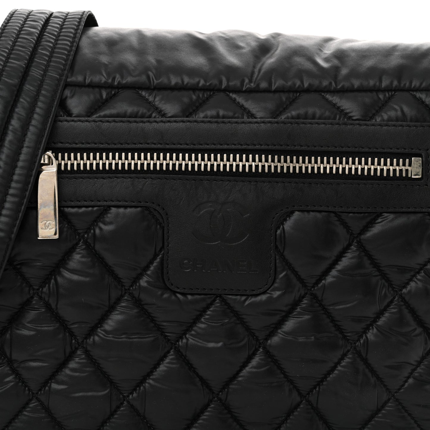 Nylon Small Coco Cocoon Messenger Bag Black