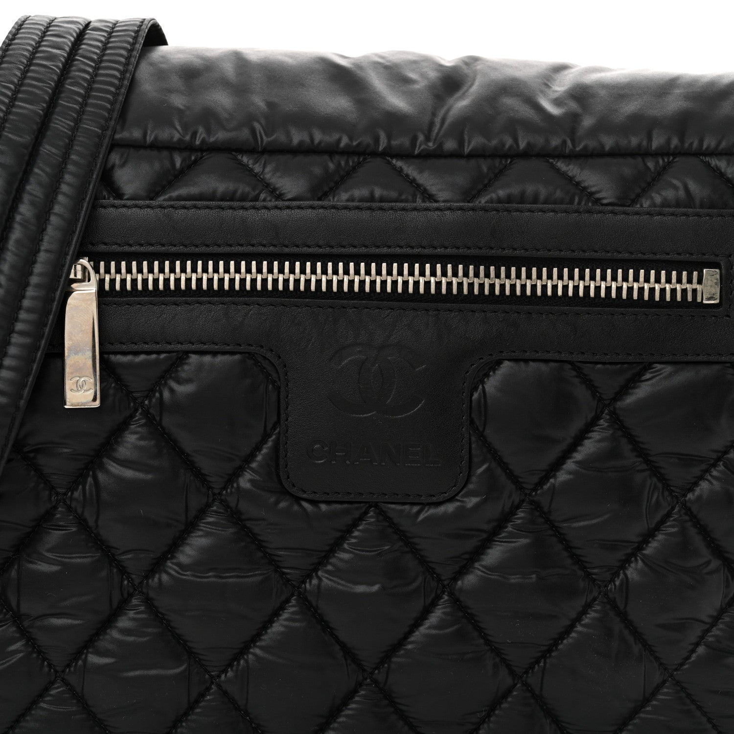 Chanel Nylon Small Coco Cocoon Messenger Bag Black 8 of 10