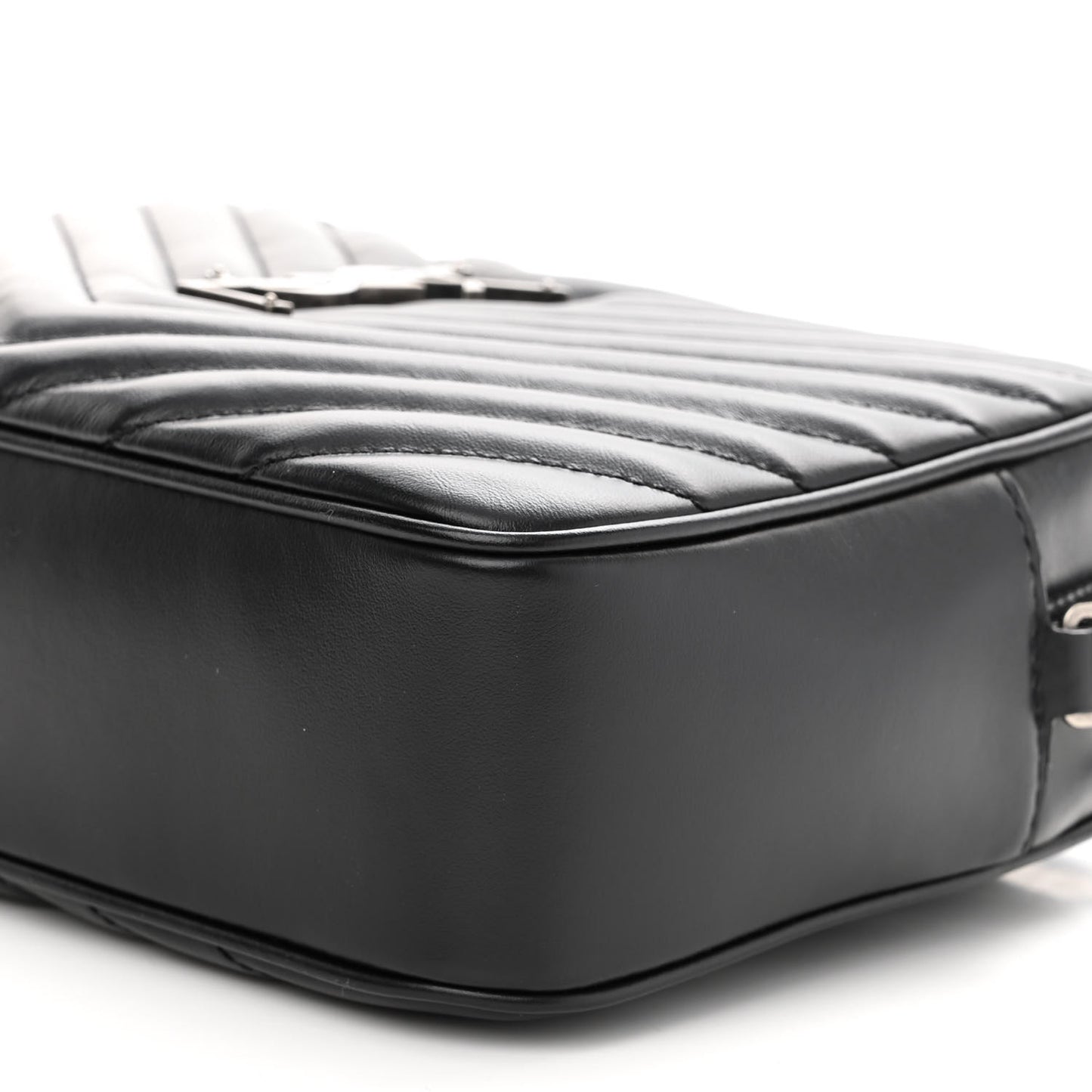 Calfskin Matelasse Monogram Lou Camera Bag Black
