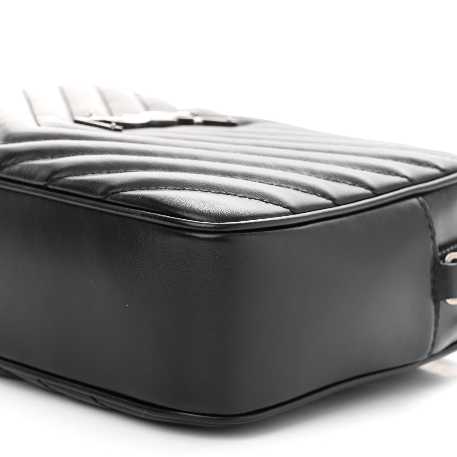 Saint Laurent Calfskin Matelasse Monogram Lou Camera Bag Black 9 of 9
