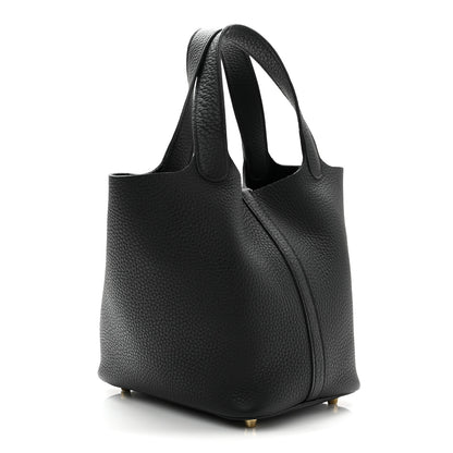 Hermes Taurillon Clemence Picotin Lock 18 PM Black 3 of 11