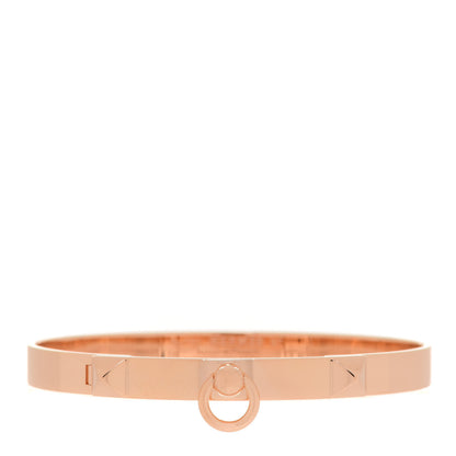Hermes 18K Rose Gold PM Collier De Chien Bracelet ST 1 of 5
