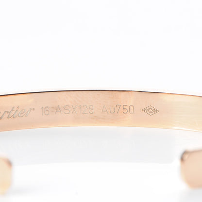 Cartier 18K Pink Gold LOVE Cuff Bracelet 16 5 of 7