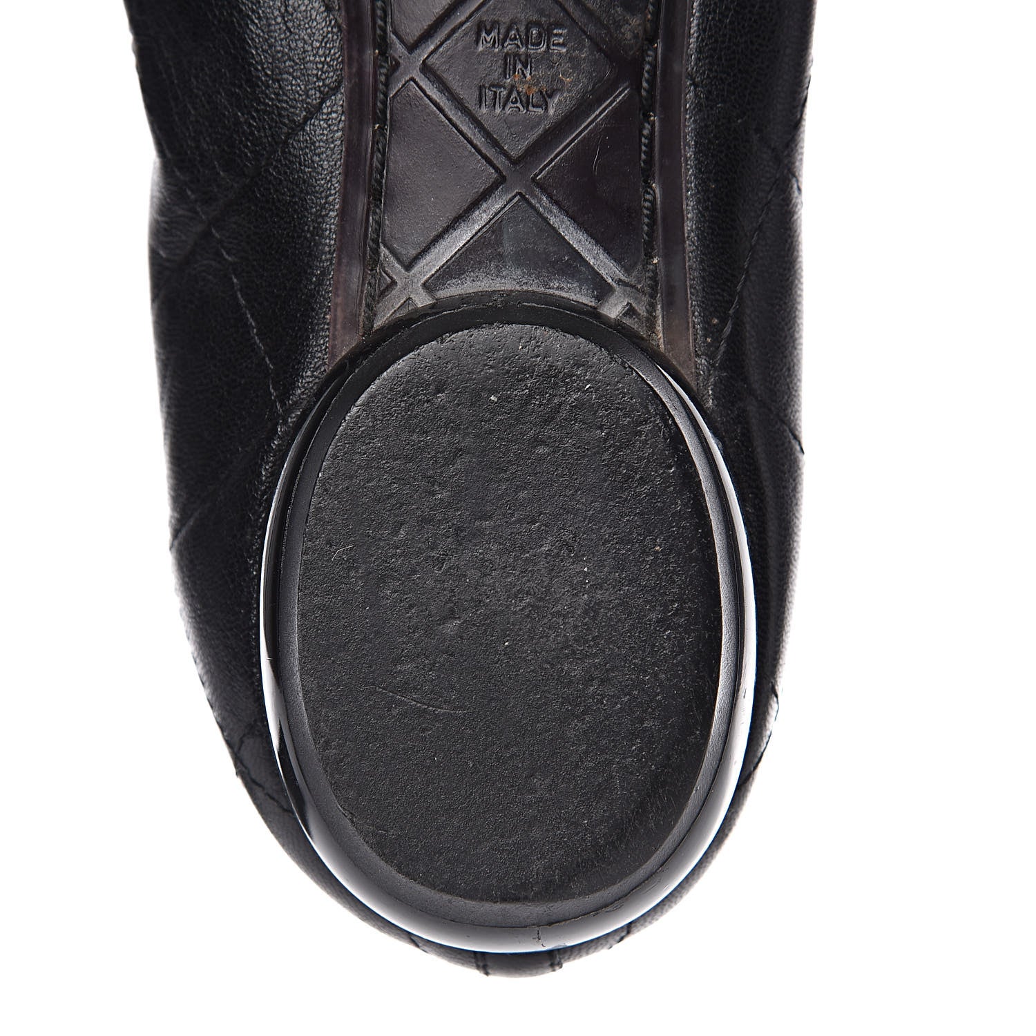Chanel Lambskin Quilted Cambon Ballerina Flats 38 Black 9 of 11