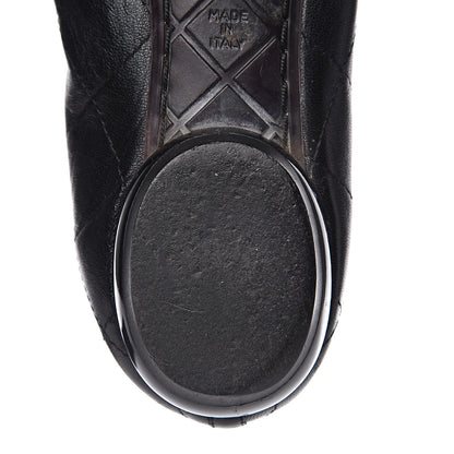 Chanel Lambskin Quilted Cambon Ballerina Flats 38 Black 9 of 11