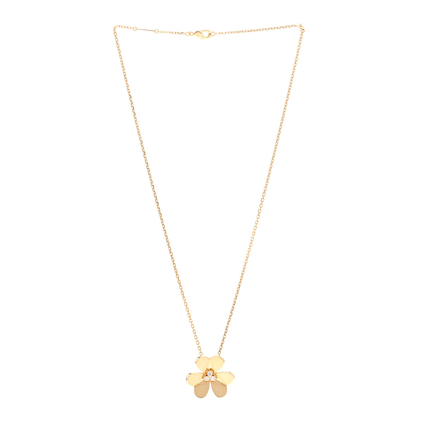 18K Yellow Gold Diamond Large Frivole Pendant Necklace