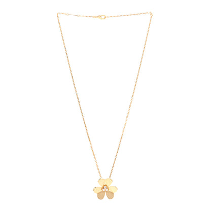 Van Cleef & Arpels 18K Yellow Gold Diamond Large Frivole Pendant Necklace 3 of 6