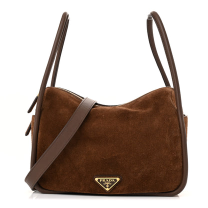 Prada Scamosciato Darling Shoulder Bag Cacao 1 of 13