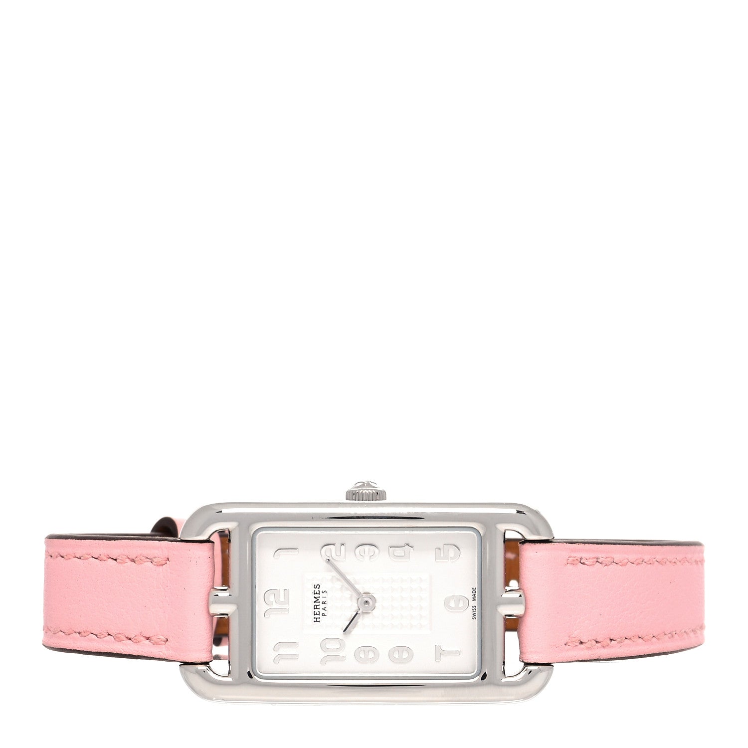 Hermes Stainless Steel Swift 20mm Nantucket Quartz Watch Rose Sakura 2 of 6