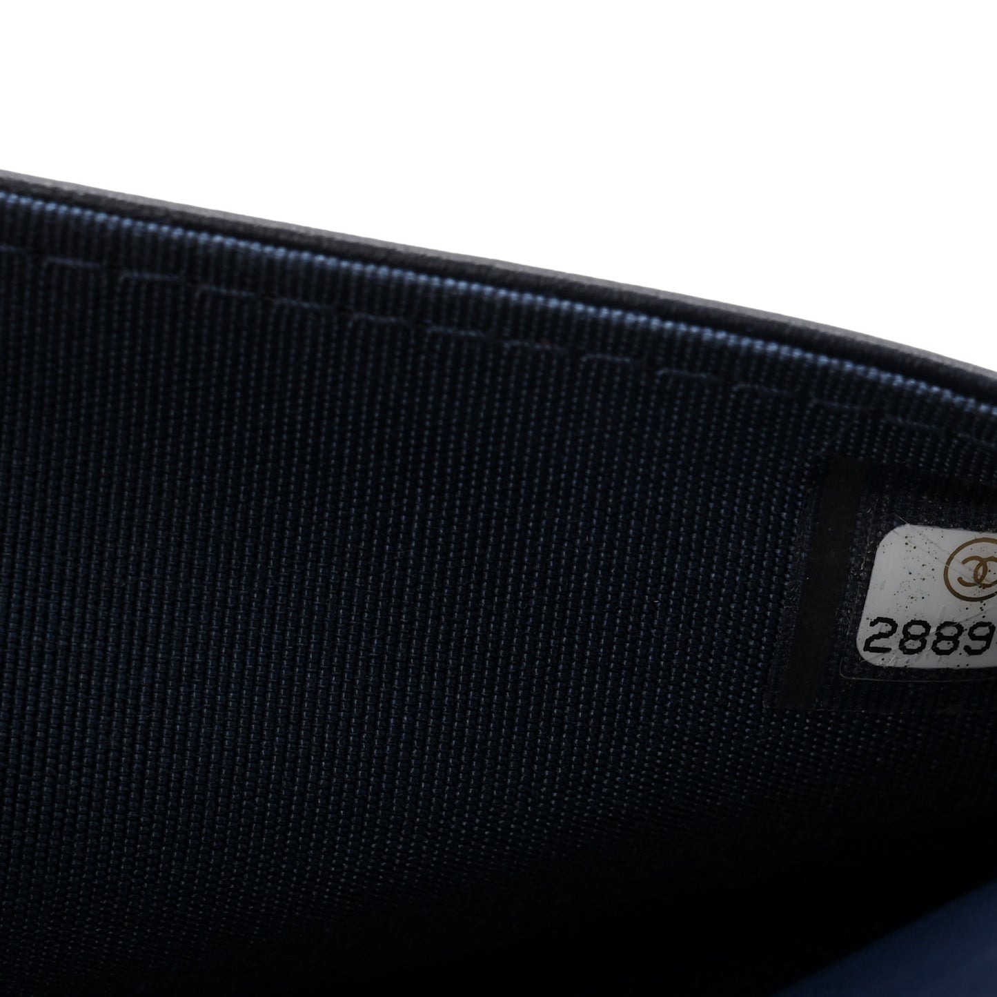 Caviar Quilted Boy Wallet On Chain WOC Navy