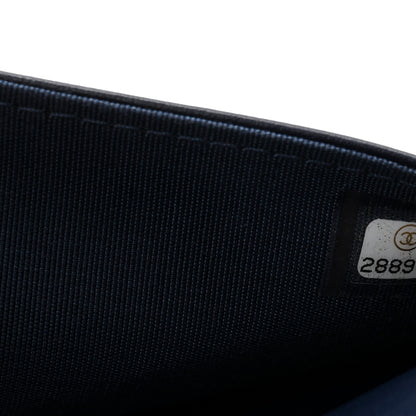Chanel Caviar Quilted Boy Wallet On Chain WOC Navy 8 of 12