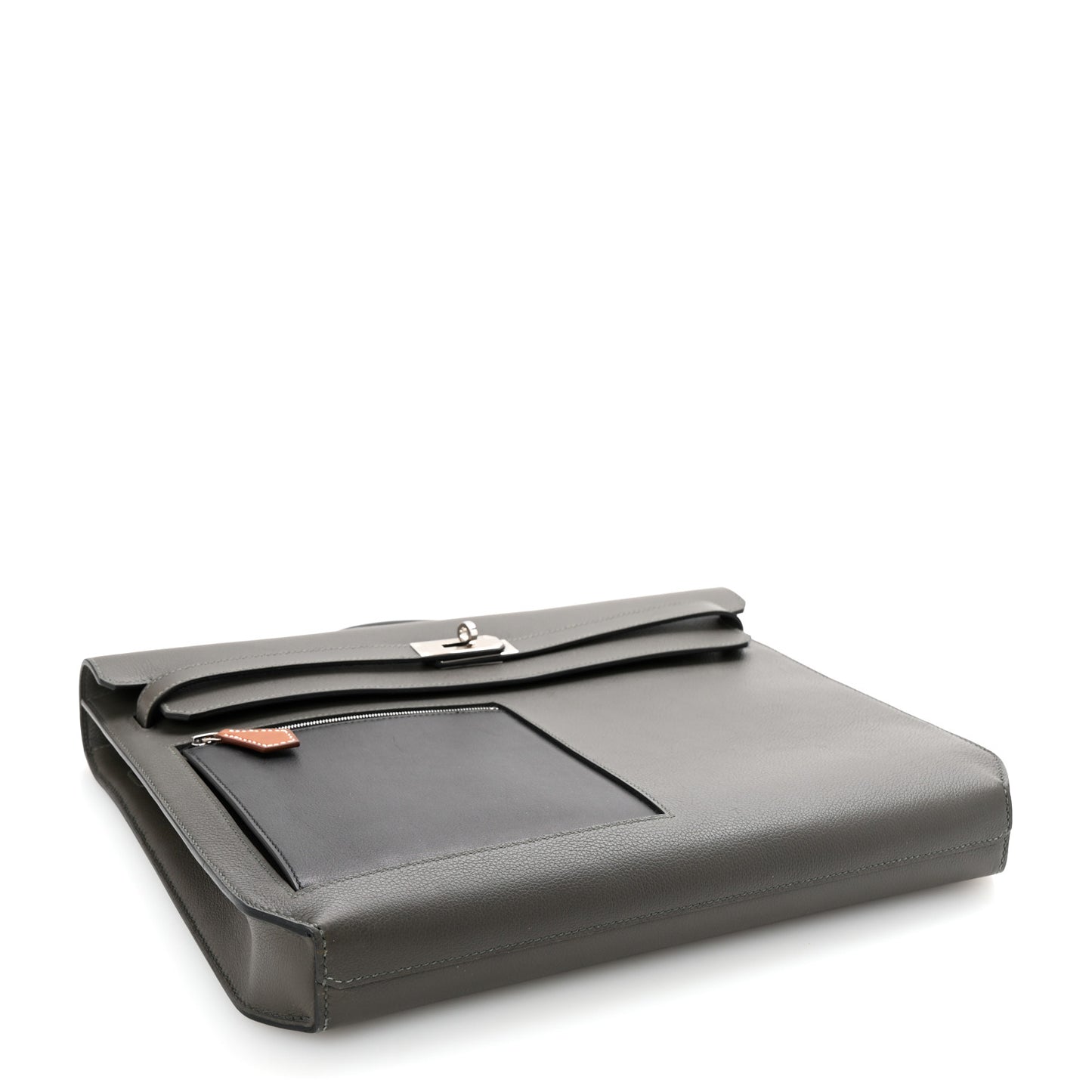 Evercolor Evergrain Barenia Kelly Depeches 36 Briefcase Vert De Gris Black Fauve