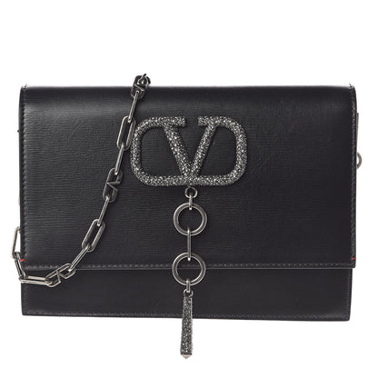 Valentino Garavani Calfskin VCase Shoulder Bag Black 1 of 9