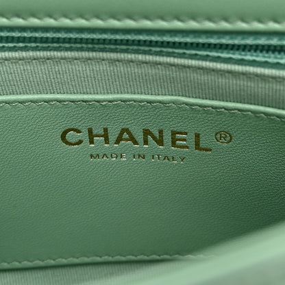 Chanel Lambskin Quilted Small Funky Town Flap Light Green 6 of 11