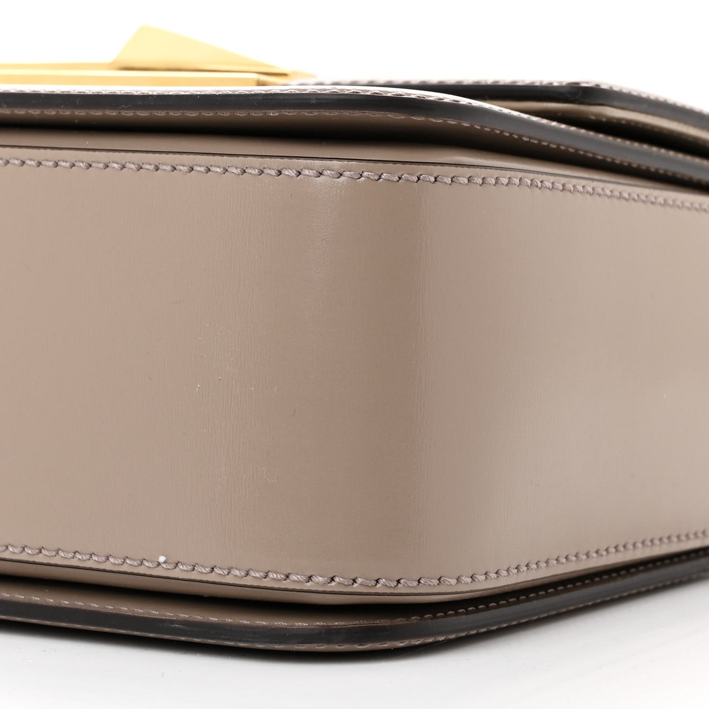 Calfskin Diamond Top Handle Crossbody Bag Taupe