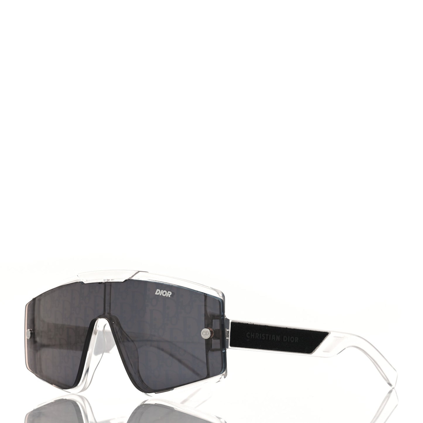Acetate Oblique Diorxtrem MU Mask Sunglasses Crystal Smoke Mirror