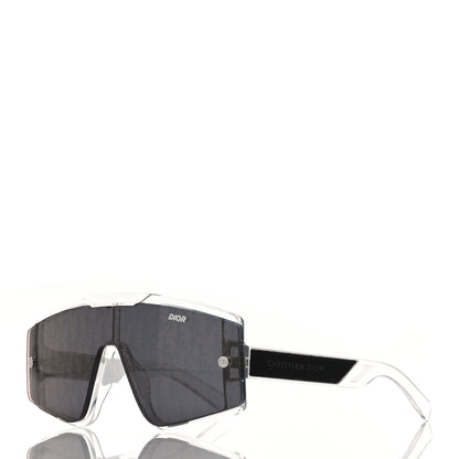 Christian Dior Acetate Oblique Diorxtrem MU Mask Sunglasses Crystal Smoke Mirror 2 of 8