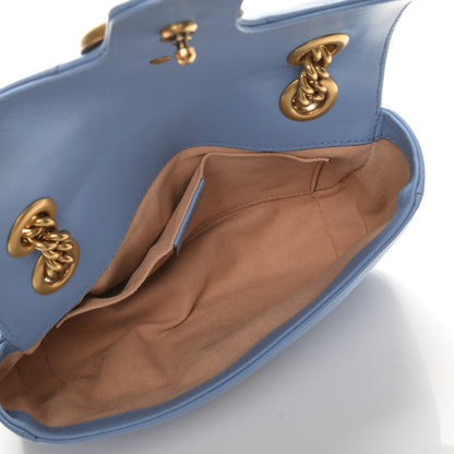 Gucci Calfskin Matelasse Mini GG Marmont Shoulder Bag Clear Sky Blue 5 of 9