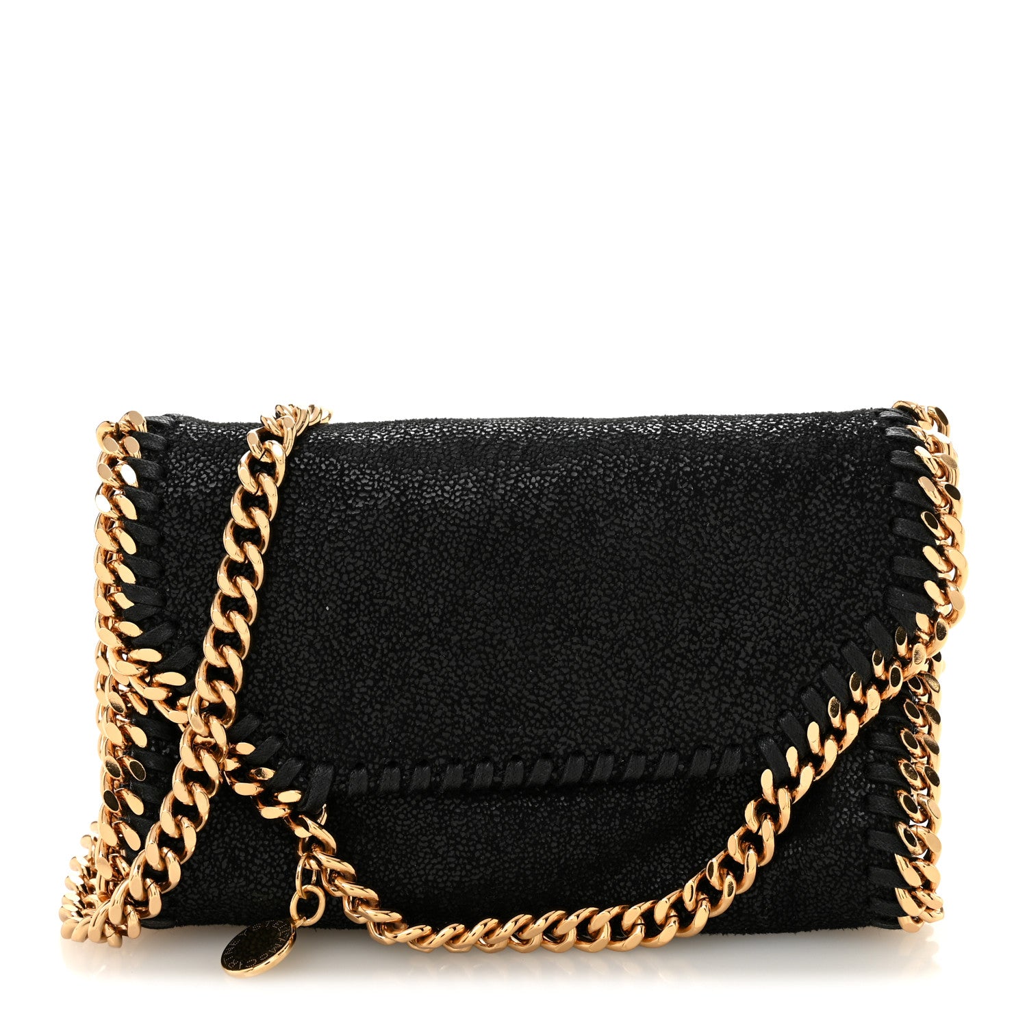 Stella McCartney Shaggy Deer Tiny Fold Over Falabella Tote Black 1 of 9