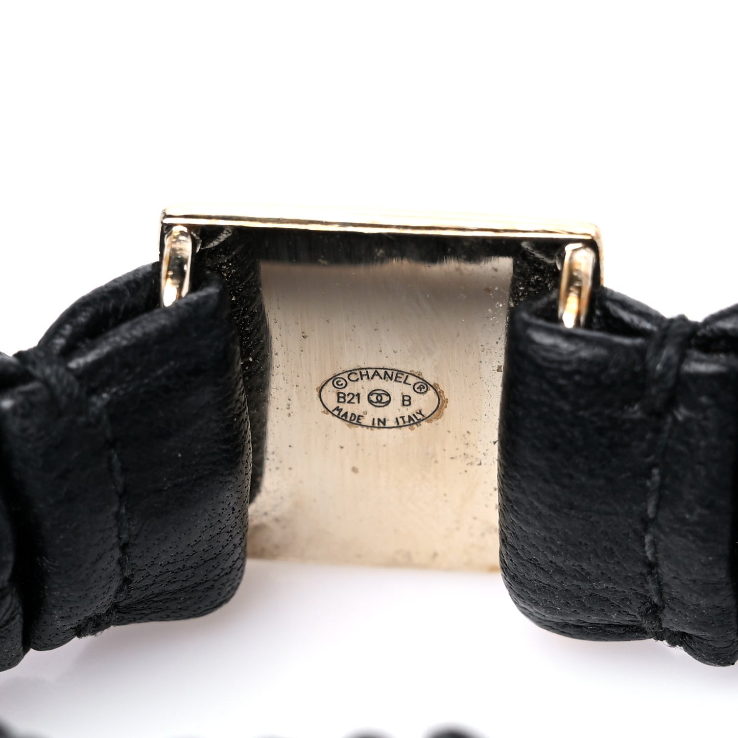 Lambskin CC Bracelet Black