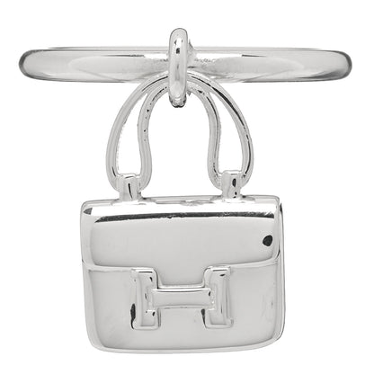 Hermes Sterling Silver Constance Amulettes Ring 56 7.5 1 of 4