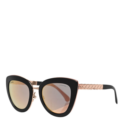 Chanel Cat Eye Quilted Sunglasses 5368 Black Pink 1 of 7