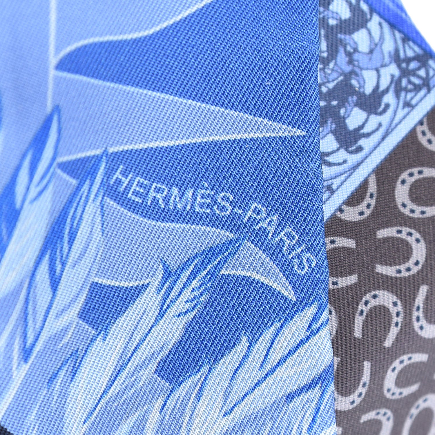 Hermes Silk Cheval Phoenix Twilly Marine Ciel Cobalt 6 of 6