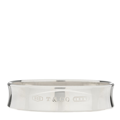 Tiffany Sterling Silver 1837 Cushion Bangle Bracelet 1 of 4