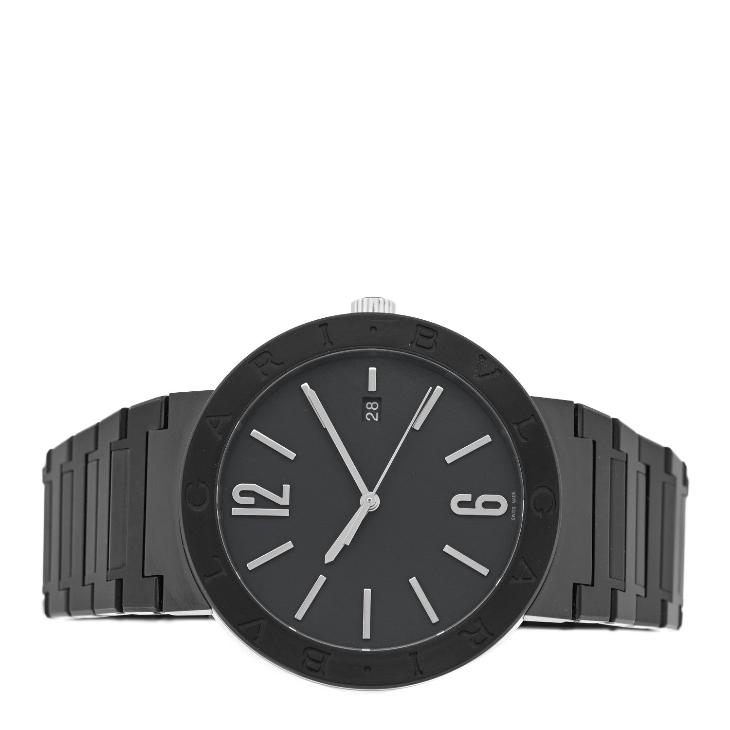 Bulgari Stainless Steel 41mm Automatic Watch Black 2 of 5