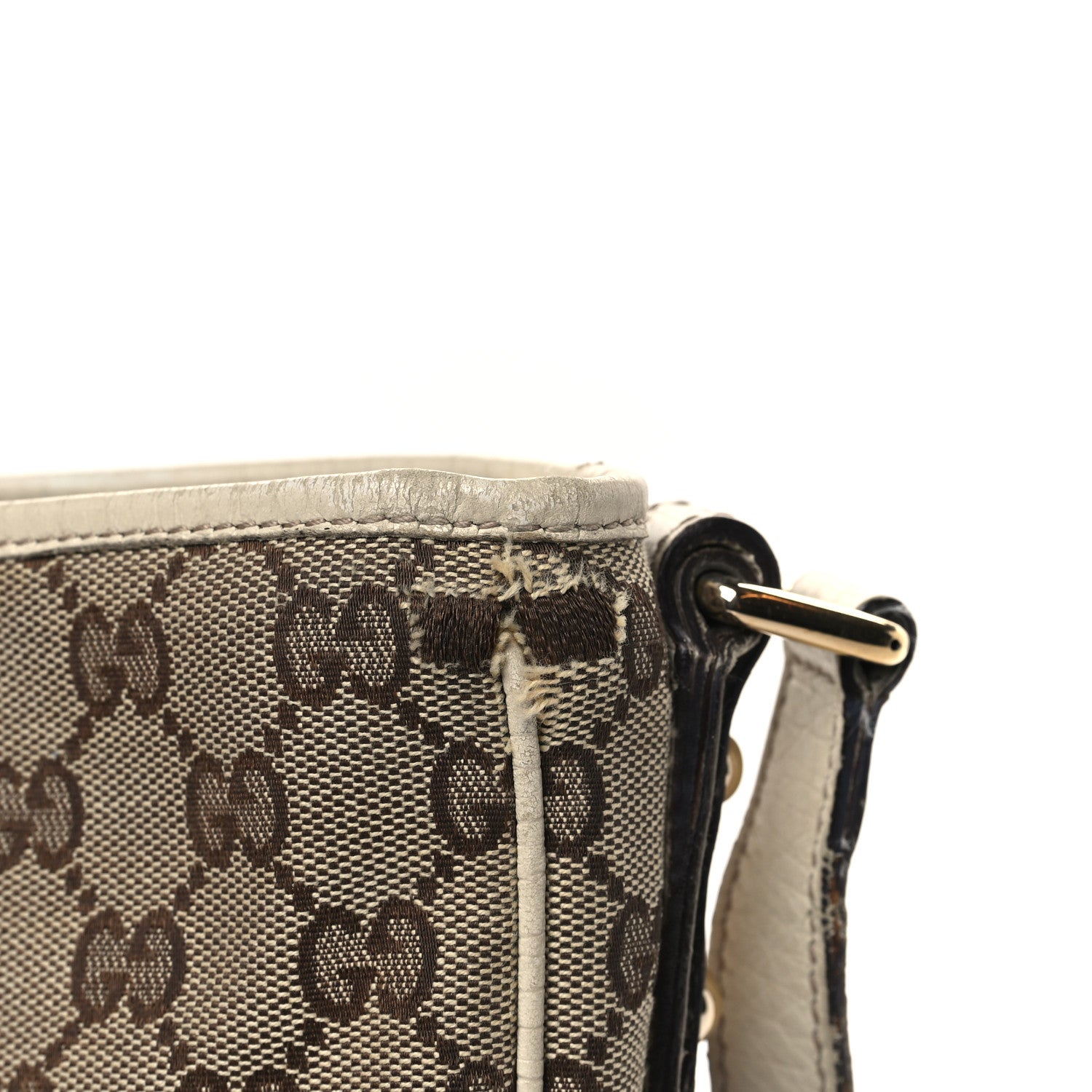 Gucci Monogram Web Jolicoeur Charms Messenger White 12 of 14