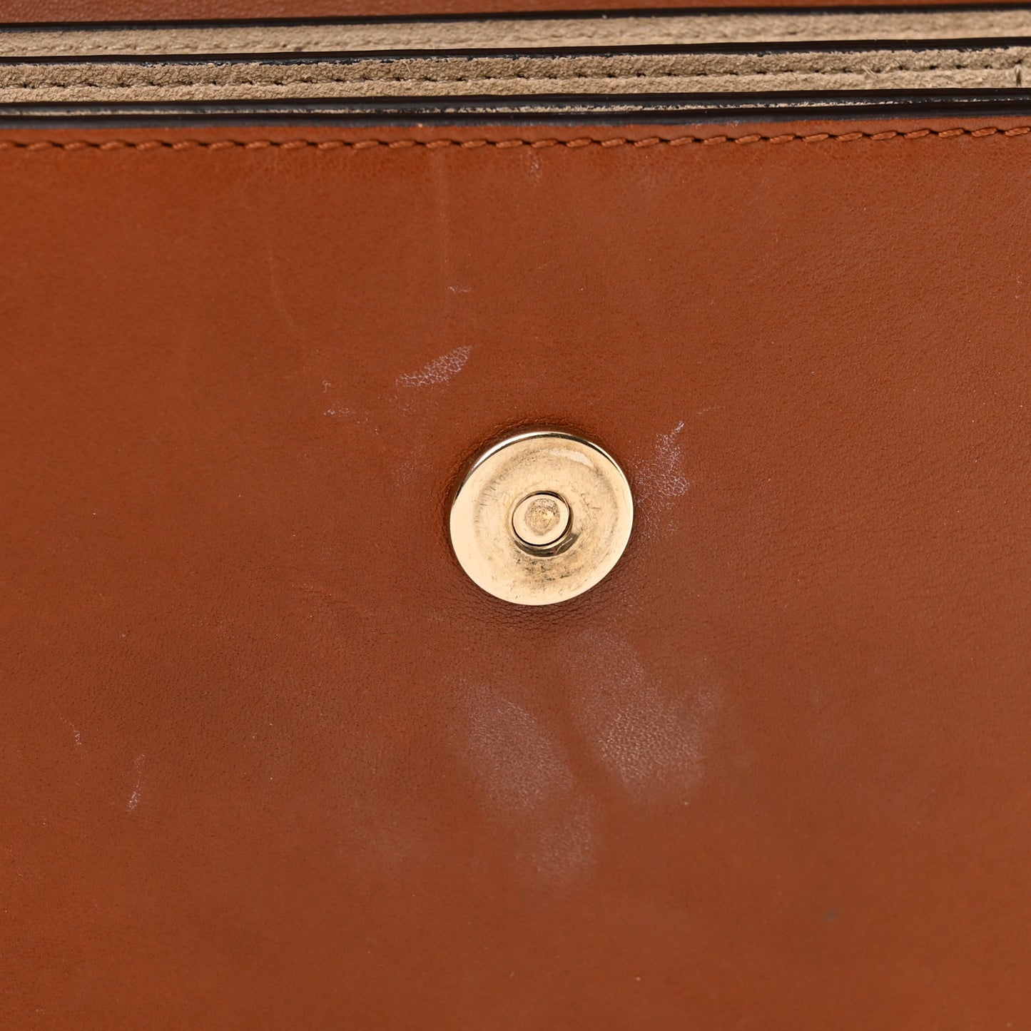 Suede Calfskin Small Faye Shoulder Bag Tobacco