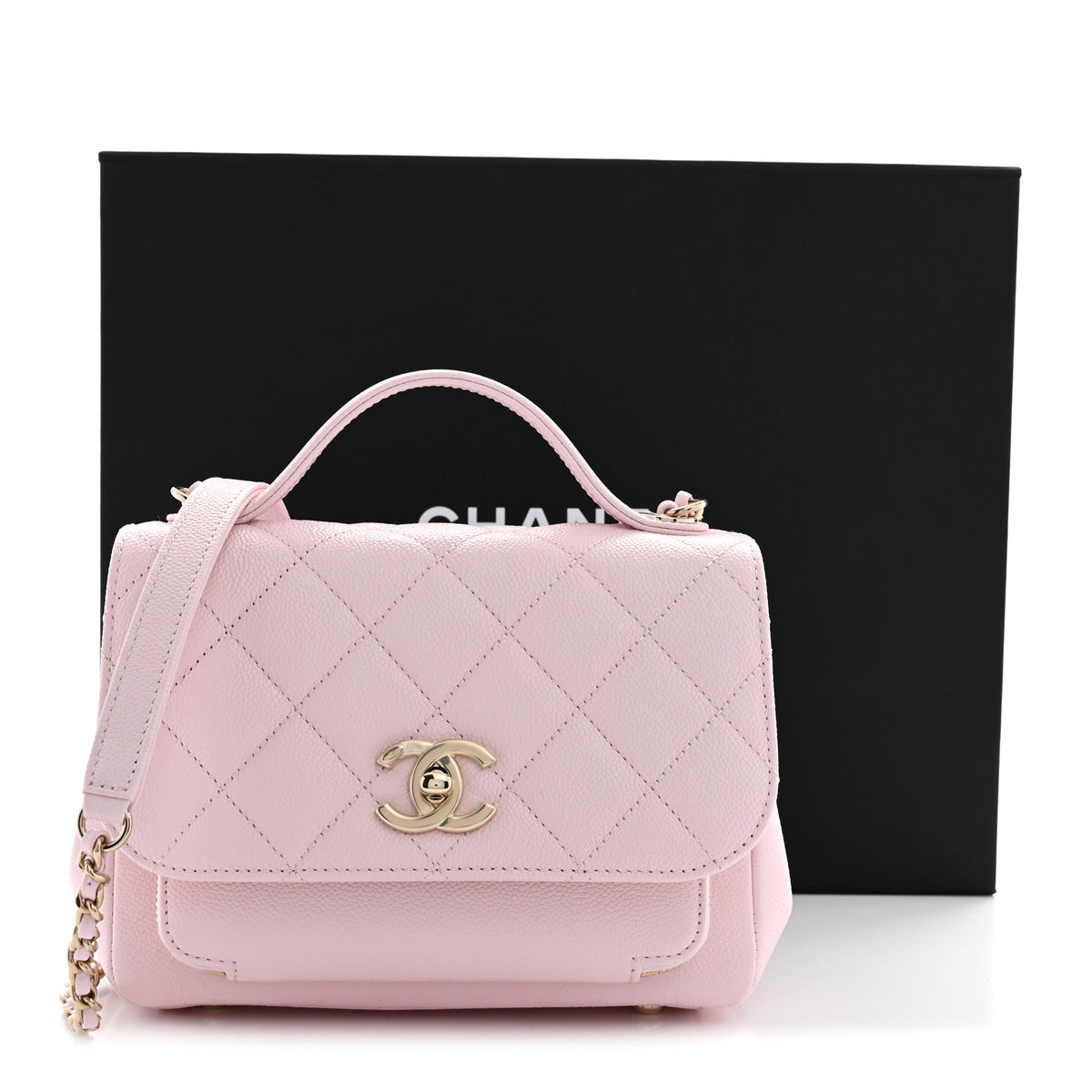 Chanel Caviar Quilted Small Business Affinity Flap Light Pink 11 of 11